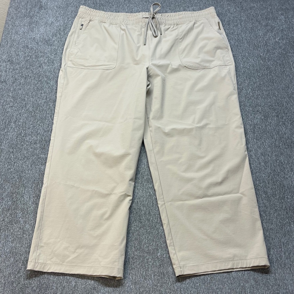 ZeroXposur Womens XXL Warm Taupe Wide Leg‎ Crop Hiking Pants Ripstop Stretch